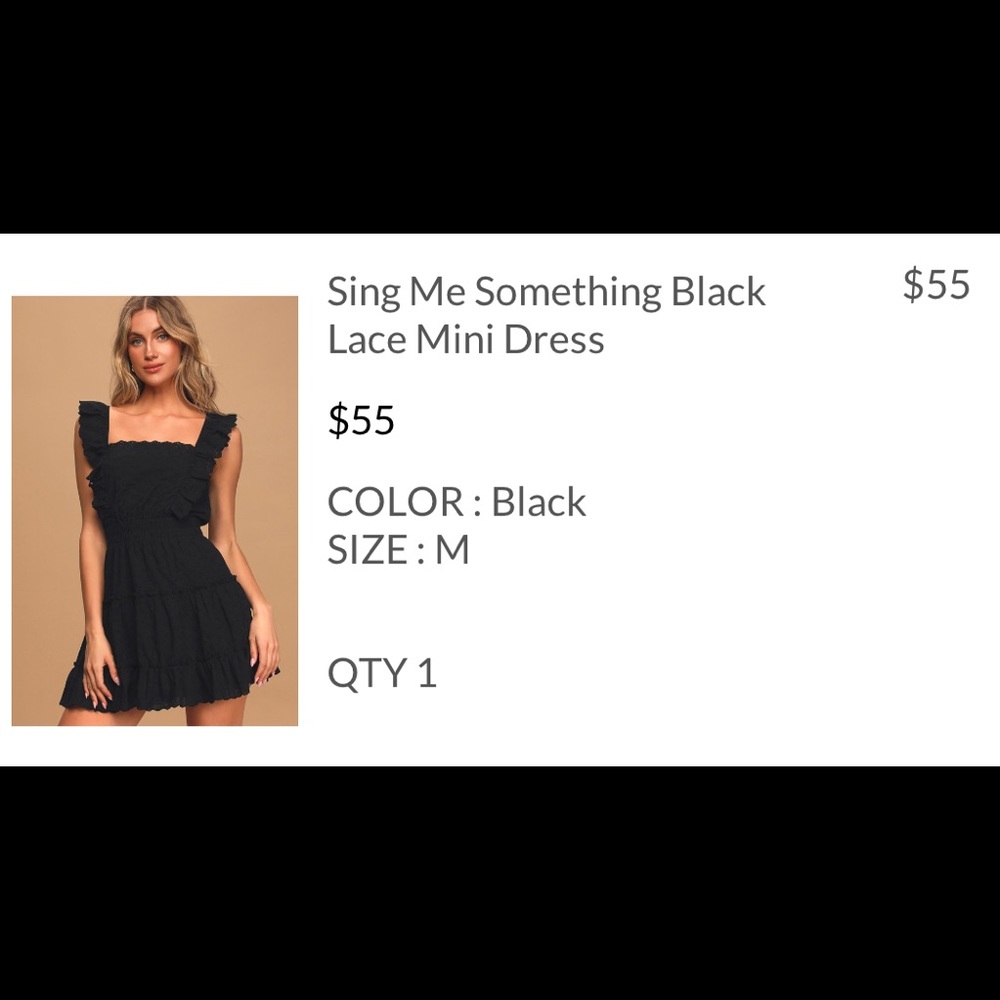 LULU’s Little Black Laced Dress
